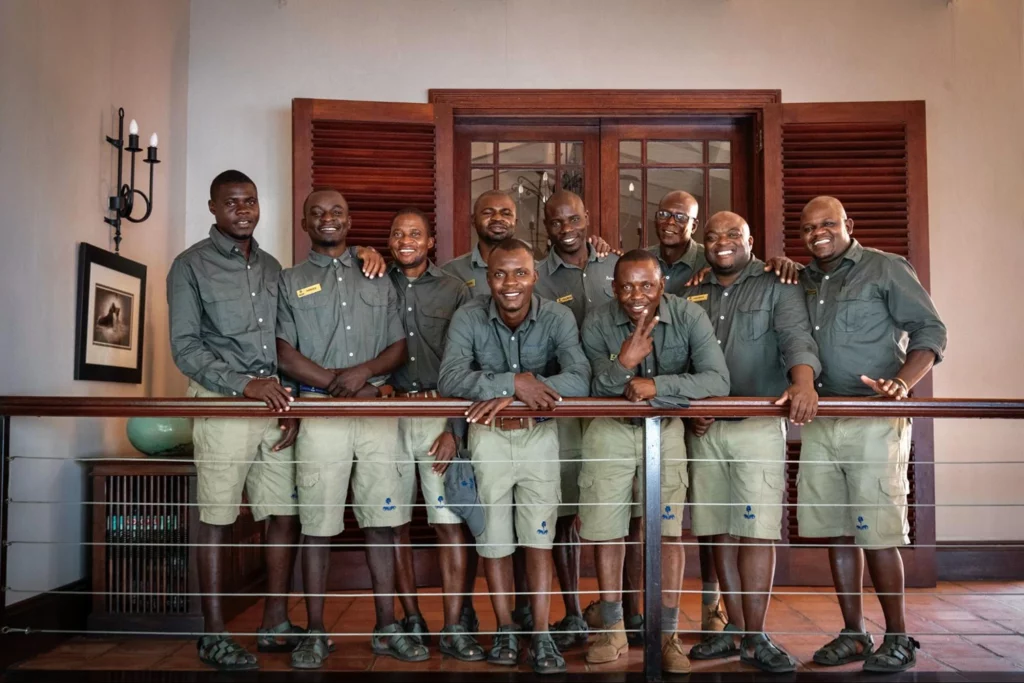 Baines River Camp staff and guide team at the lodge